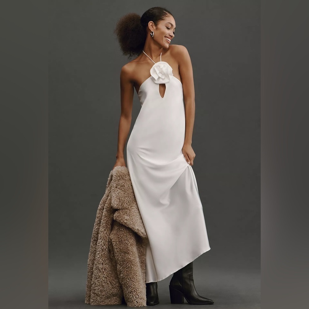 MWT Delfi Collective Floral Halter Cutout Maxi Dress